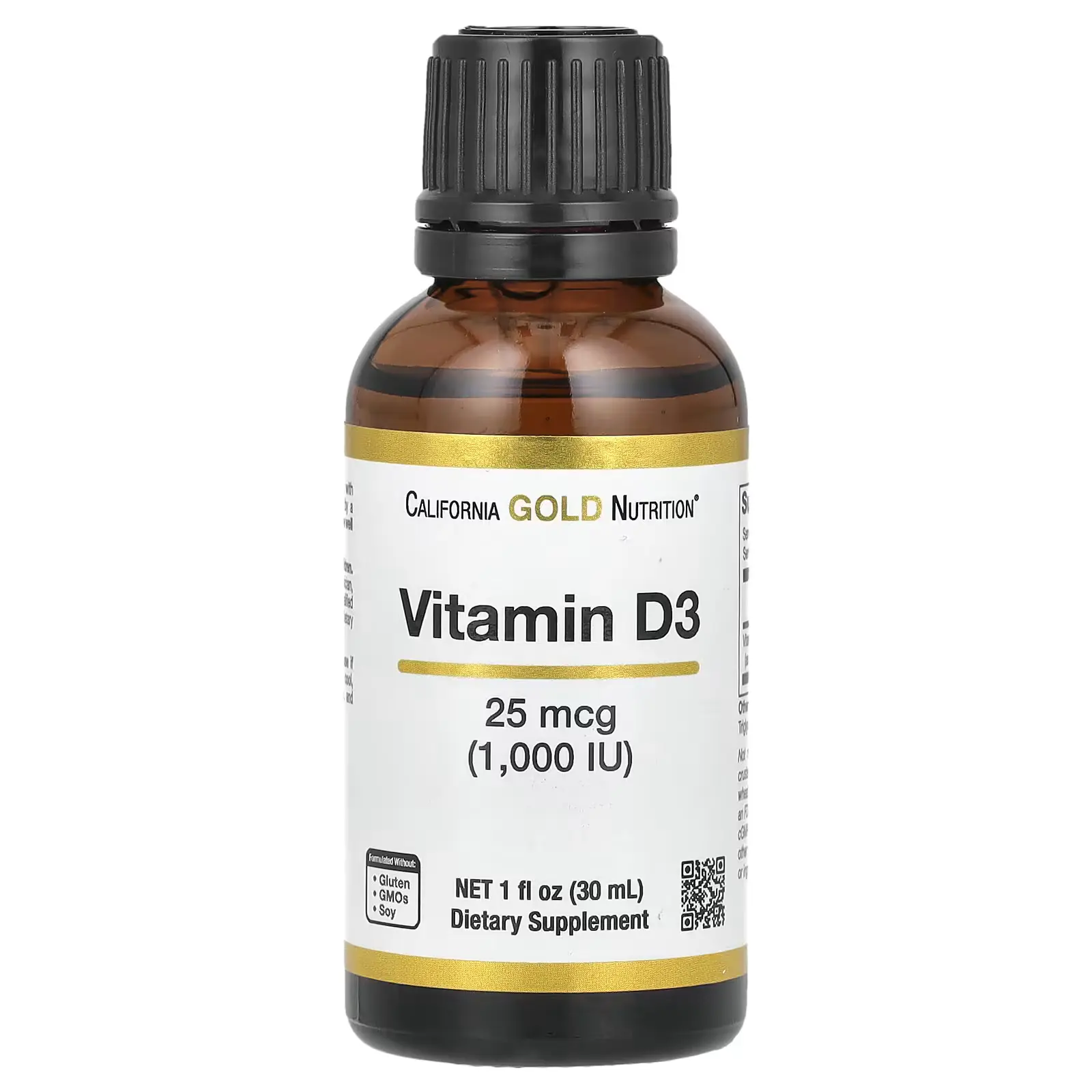 California Gold Nutrition Vitamin D3 1000 IU – opakowanie produktu